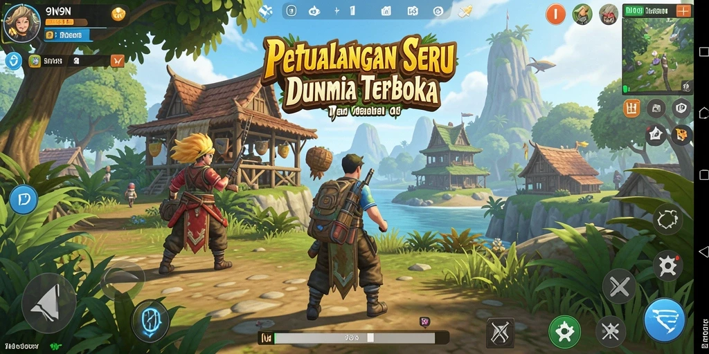 Gameplay seru dalam <strong>9N9N</strong> saat menjelajahi dunia penuh petualangan.