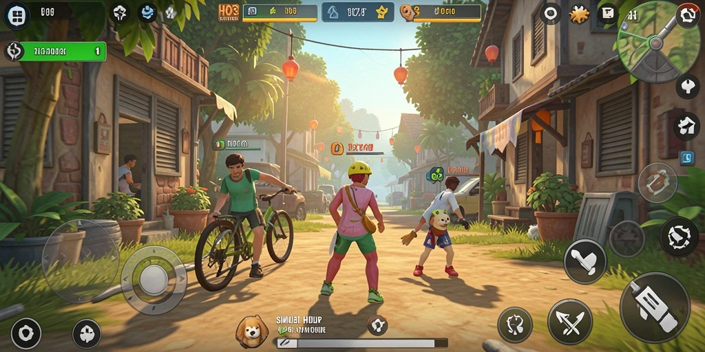 Screenshot utama HO3 menampilkan karakter dalam gameplay simulasi yang dinamis.