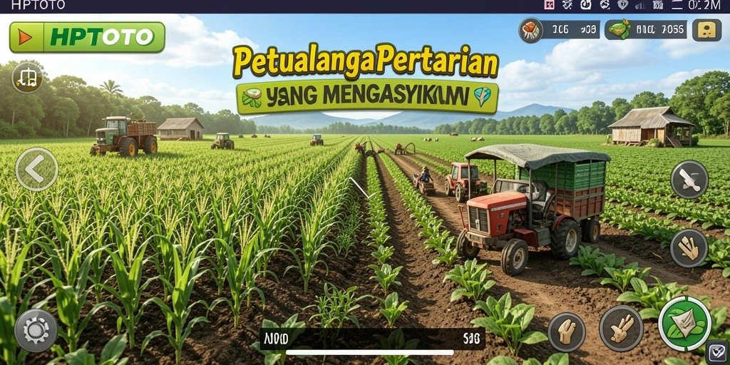 Screenshot gameplay HPTOTO menampilkan pengalaman bertani yang mendalam.