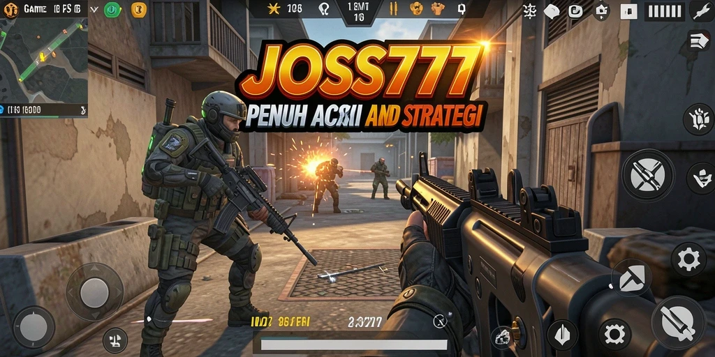 Screenshot JOSS777 menunjukkan pertempuran FPS yang seru dan mendebarkan.