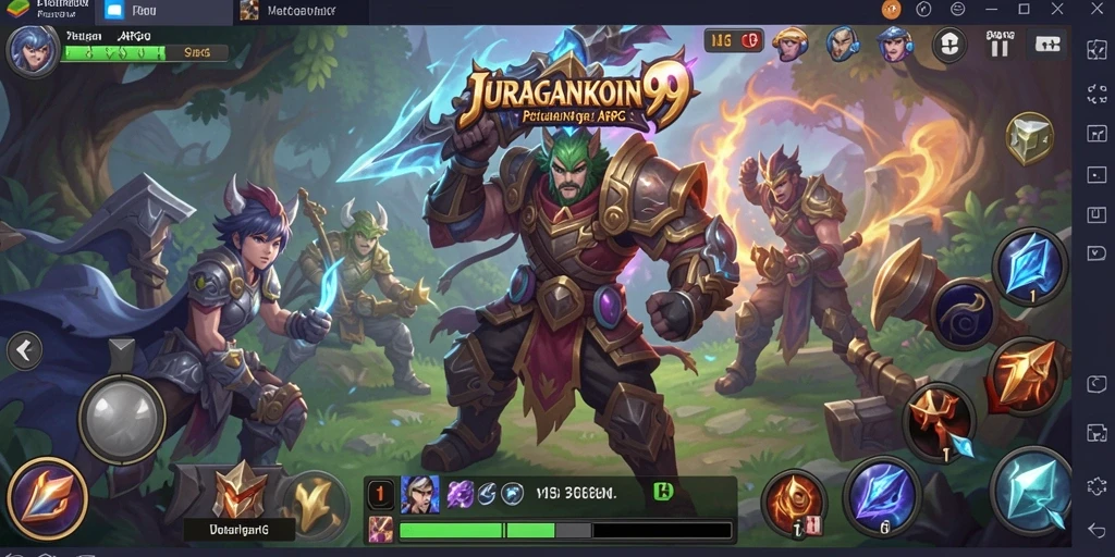 Tampilan gameplay menarik dari JURAGANKOIN99 dengan pertarungan seru.