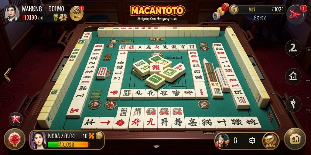 Screenshot gameplay MACANTOTO menampilkan keseruan permainan Mahjong.