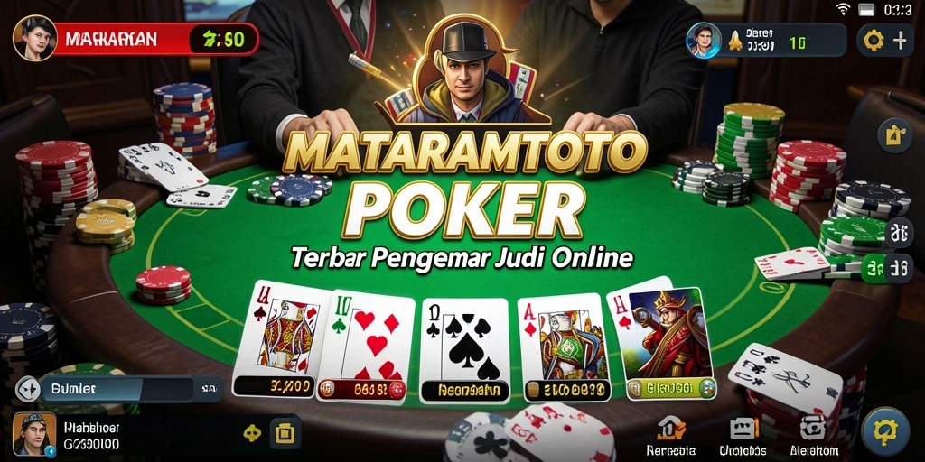 Tampilan gameplay Poker di MATARAMTOTO yang seru dan mendebarkan.